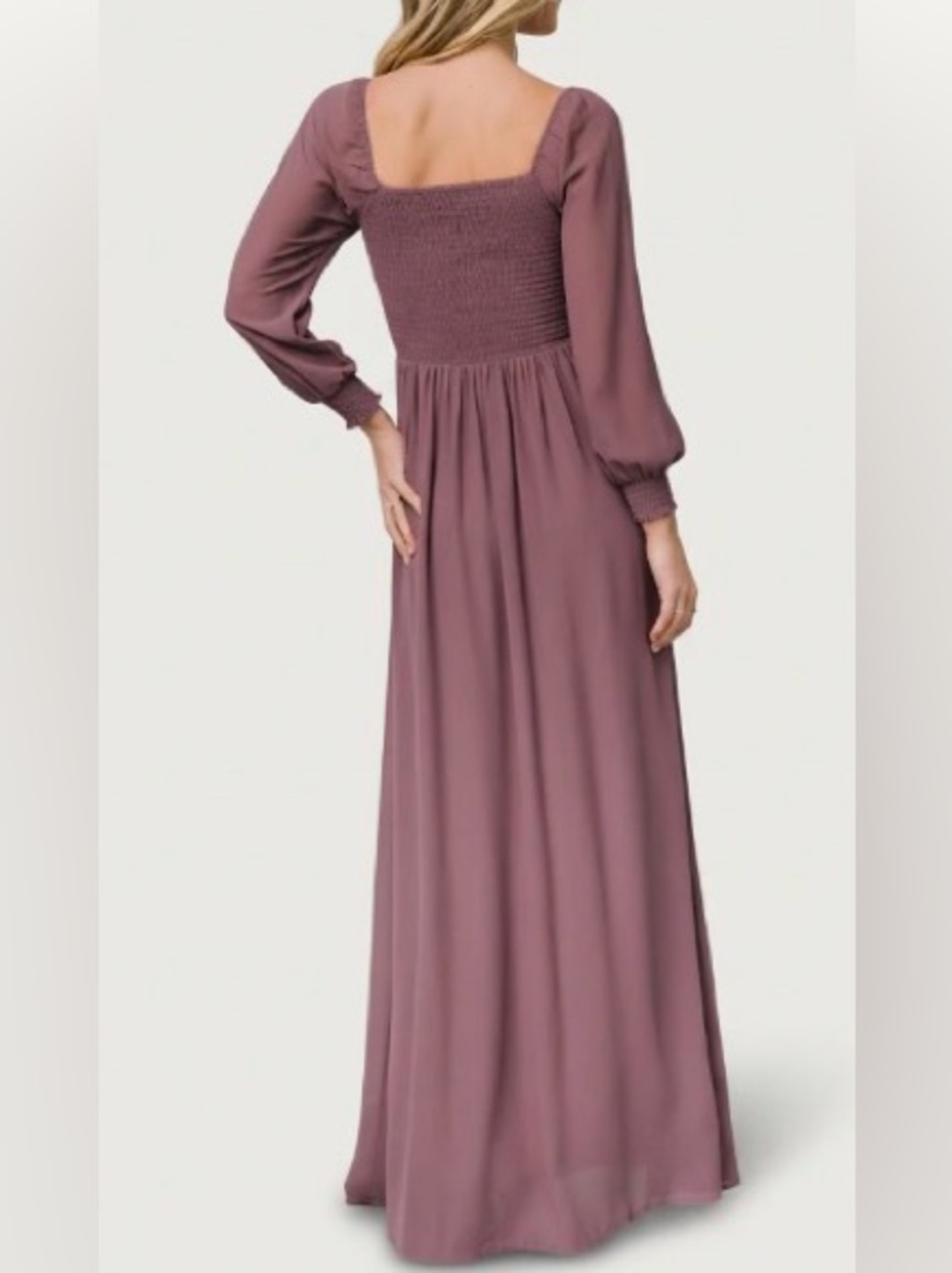 Baltic Born Giselle Vintage Plum Long Sleeve Maxi Dress XL Wedding Guest Prom - Picture 2 of 8